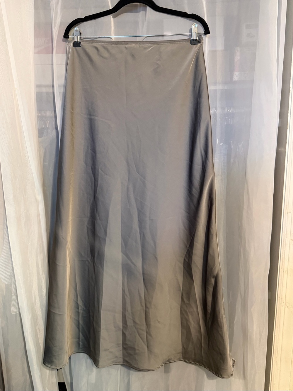 a new day Silver Satin A-Line Skirt